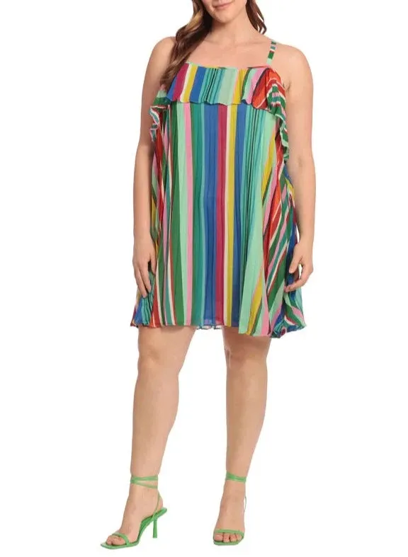 Stripe Chiffon Baby Doll Dress