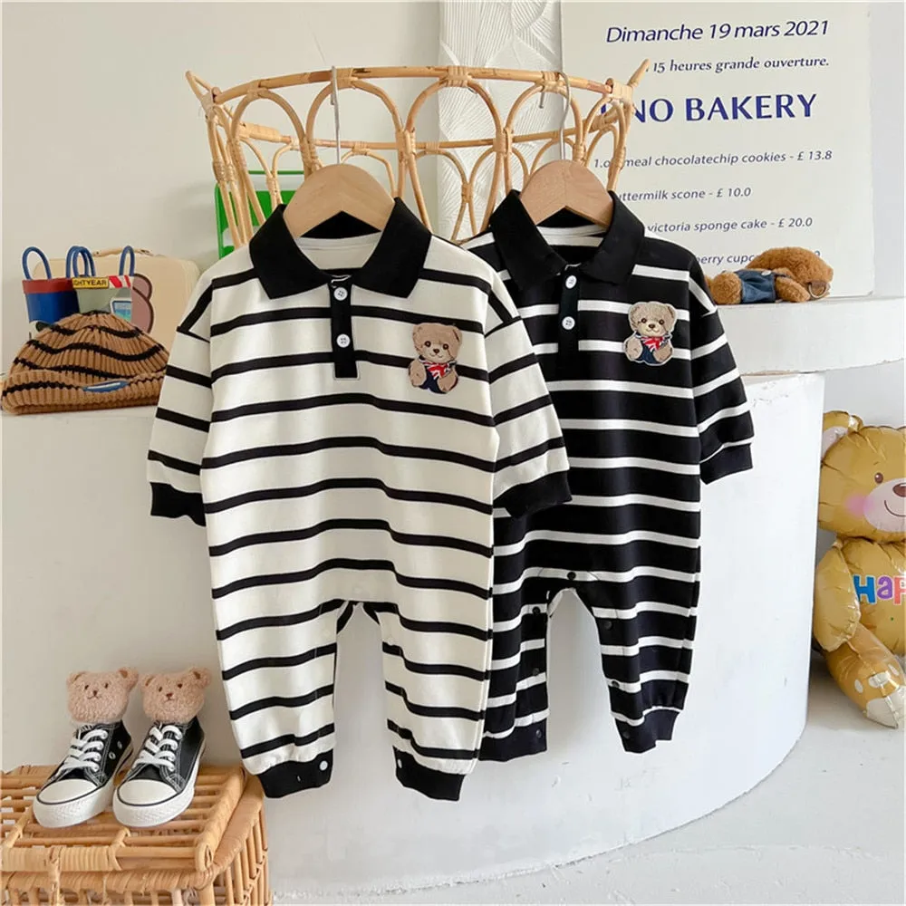 Stripe-tastic Baby Bear-y Romper