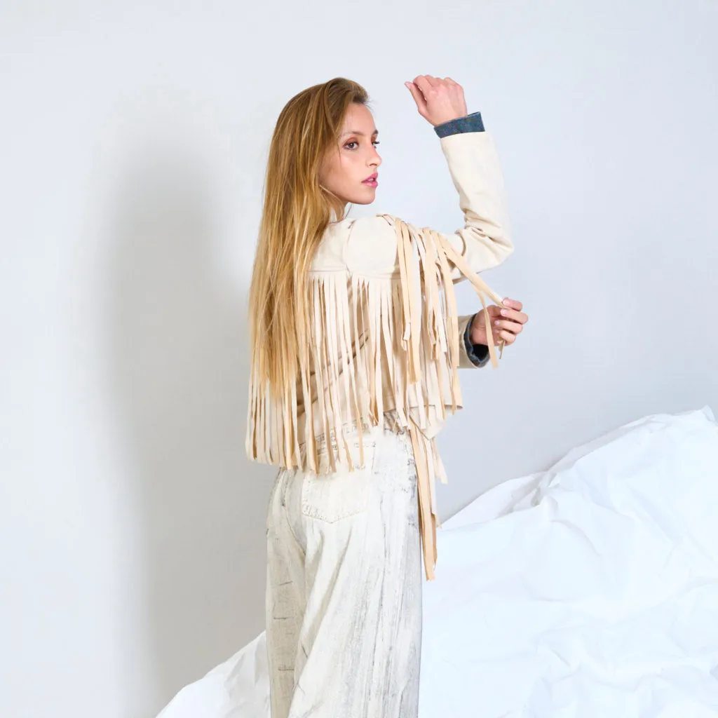 Suede fringed jacket wholesale