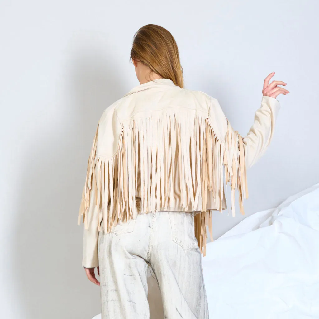 Suede fringed jacket wholesale