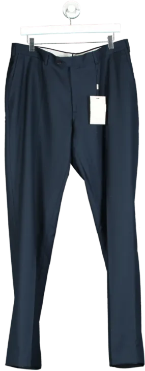 SuitSupply Blue Navy Slim Leg Straight Suit Trousers UK XL W38