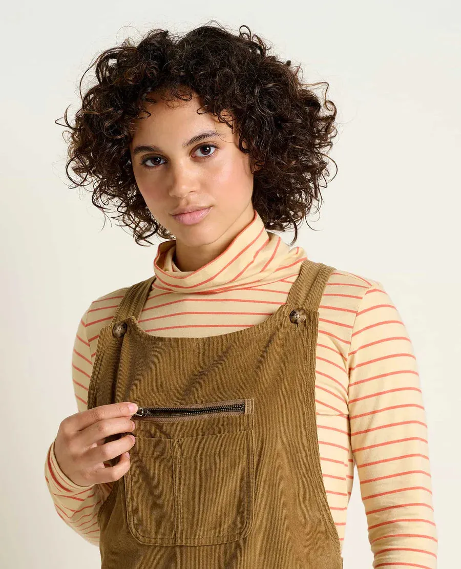 Toad & Co Scouter Cord Overall | Honey Brown