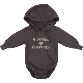 TOCOTO VINTAGE GREY BABY BEAR ROMPER WITH TOCOTO LOGO