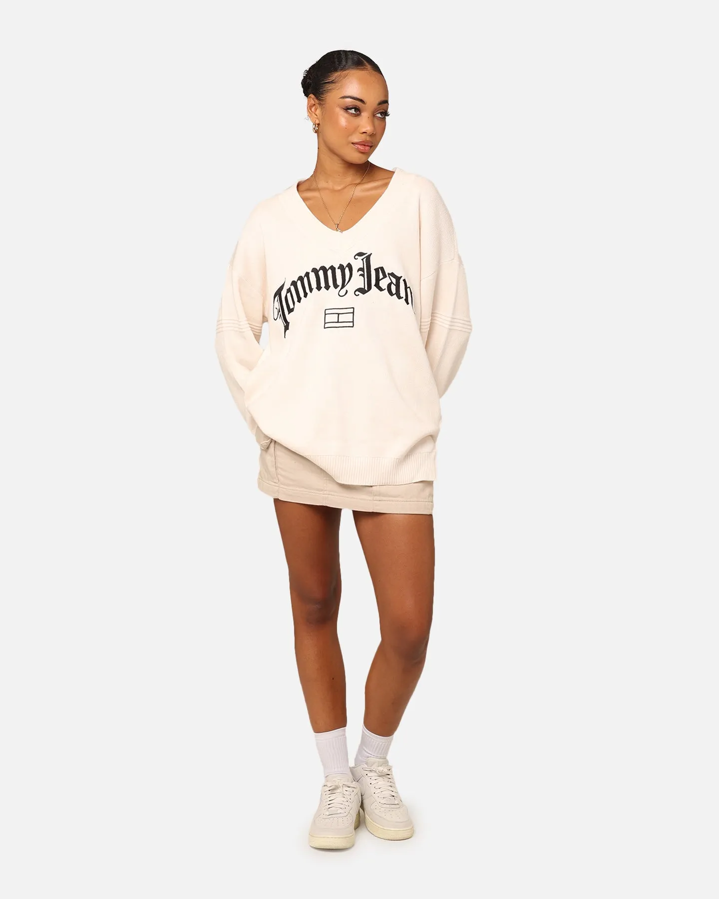 Tommy Jeans Oversized Grunge Sweatshirt Ancient White