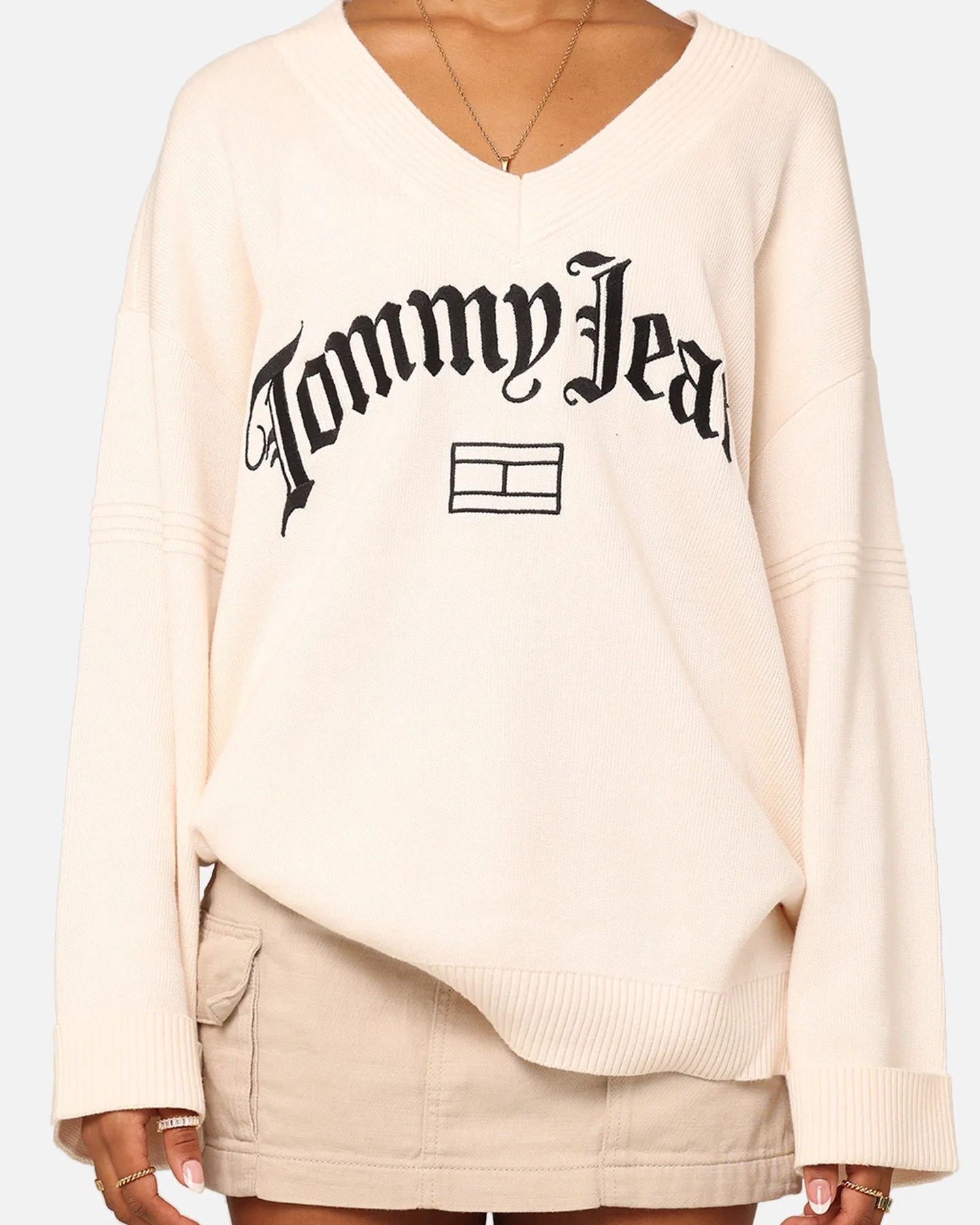 Tommy Jeans Oversized Grunge Sweatshirt Ancient White