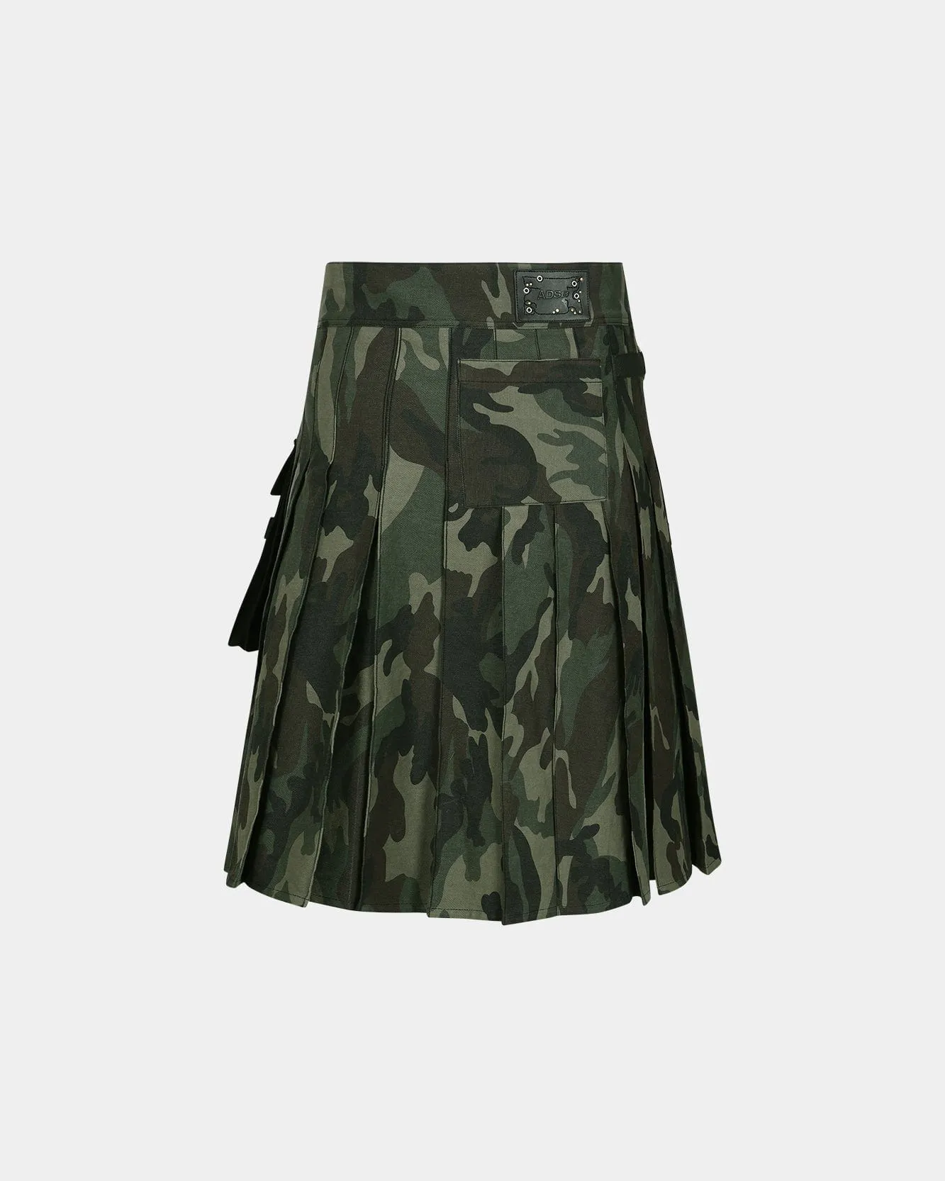 UNISEX CAMOUFLAGE CARGO POCKET KILT SKIRT apa756u(GREEN)