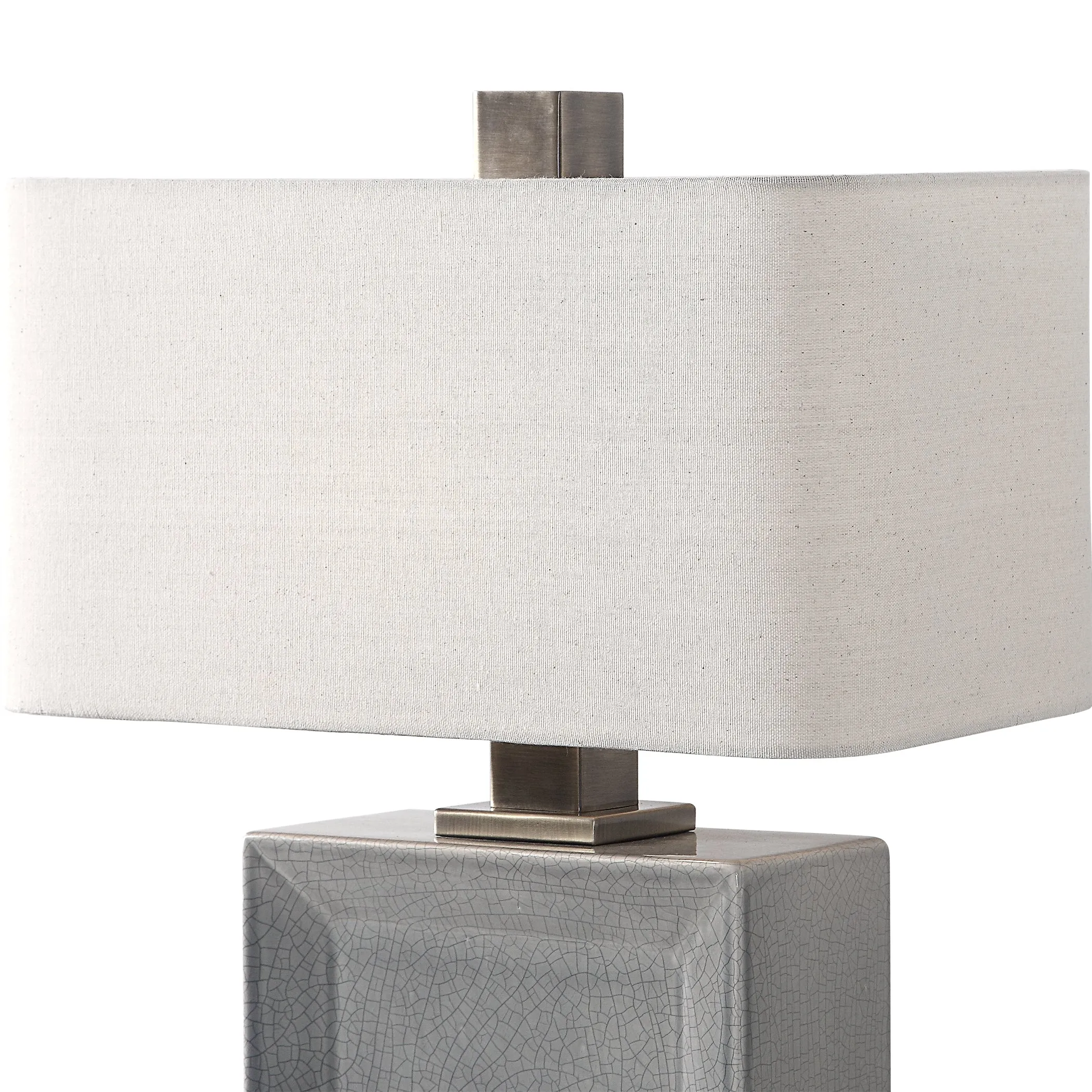 Uttermost Abbot Crackled Gray Table Lamp