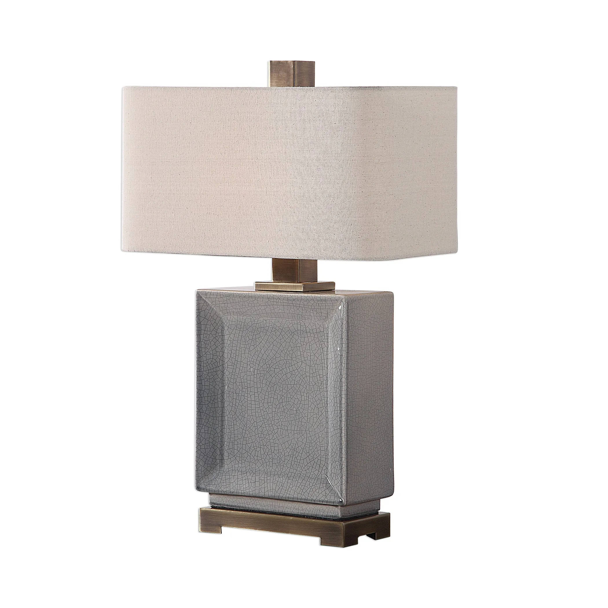 Uttermost Abbot Crackled Gray Table Lamp