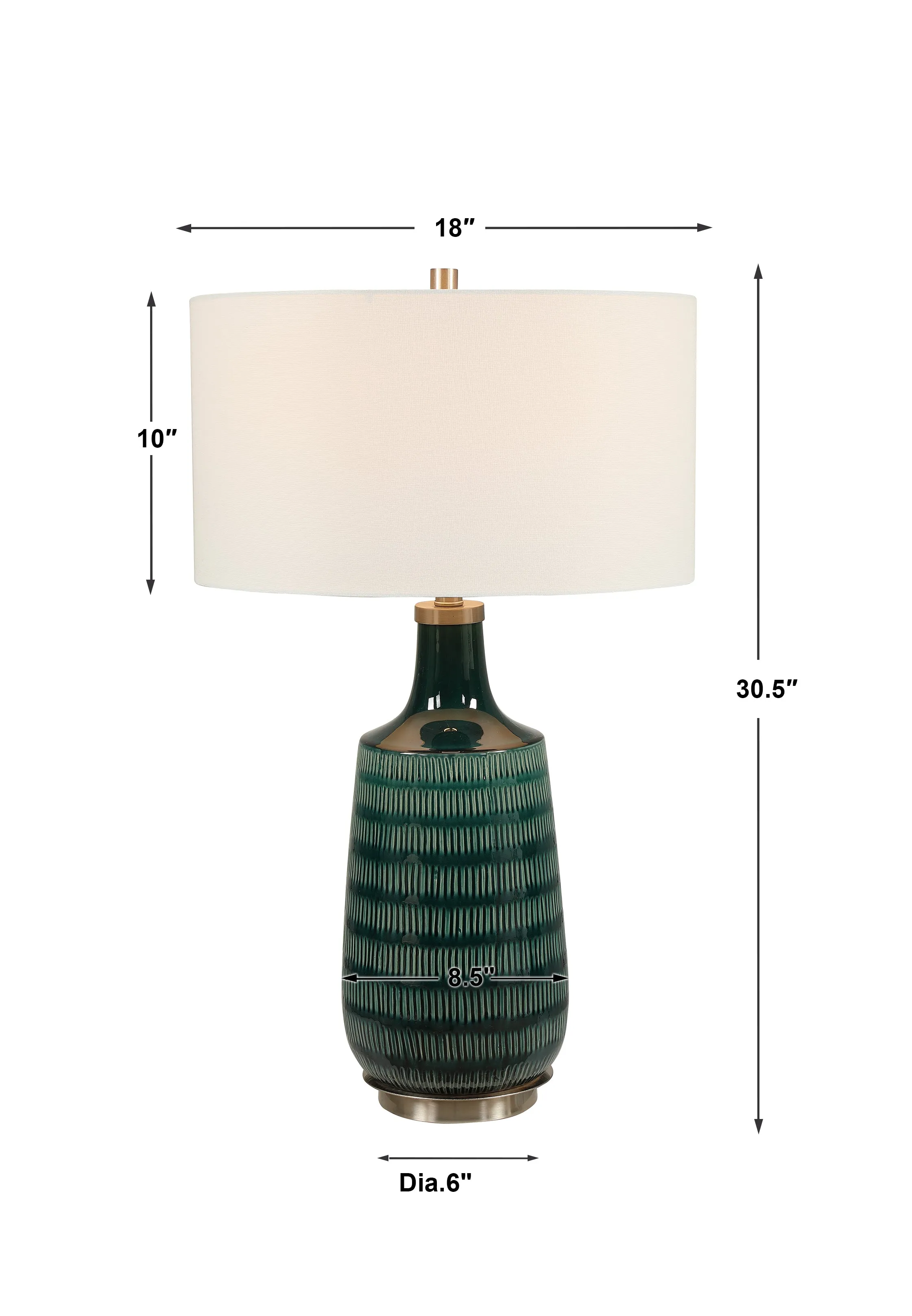 Uttermost Scouts Deep Green Table Lamp