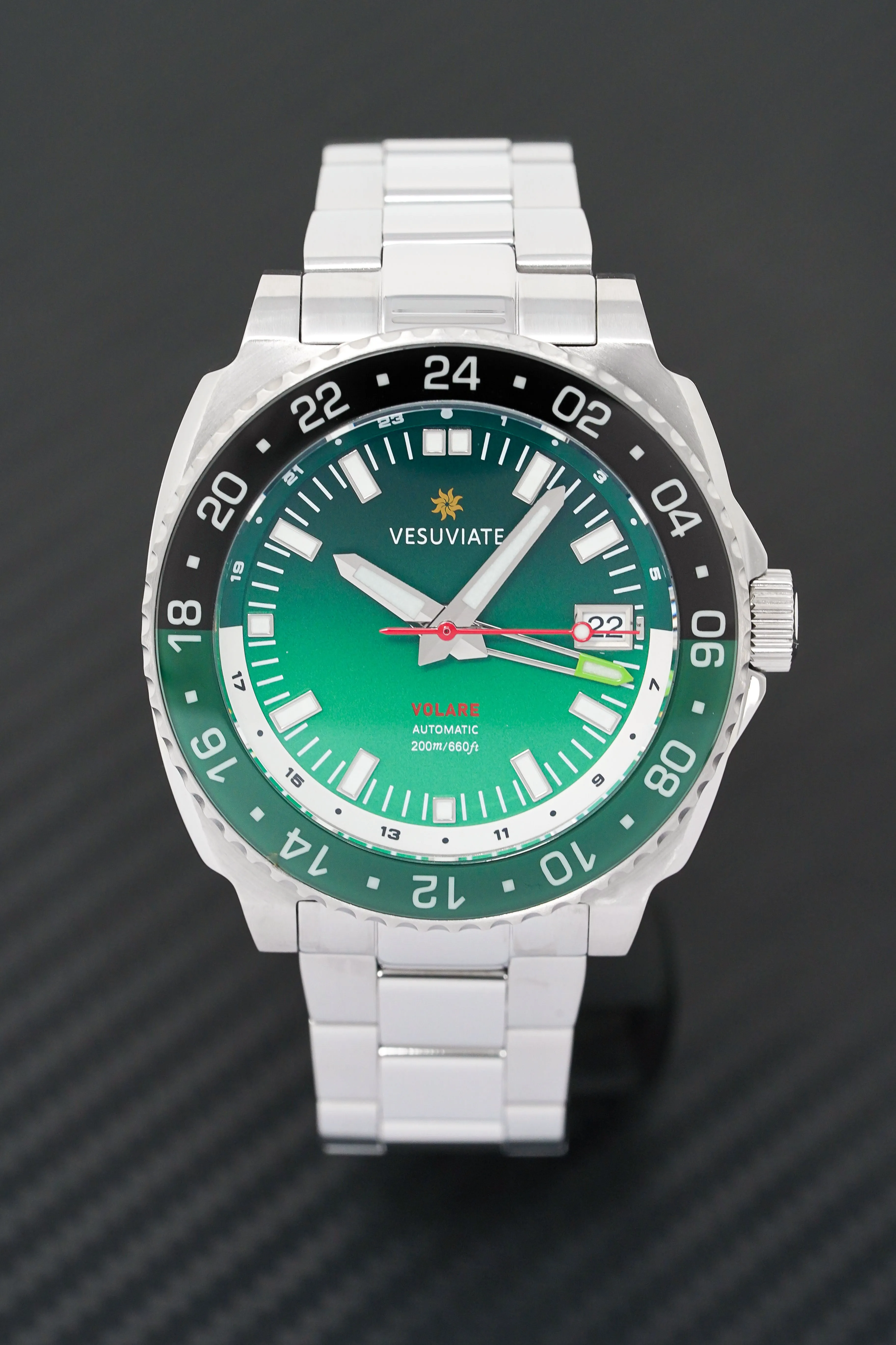 Vesuviate Men's Watch GMT Volare Green