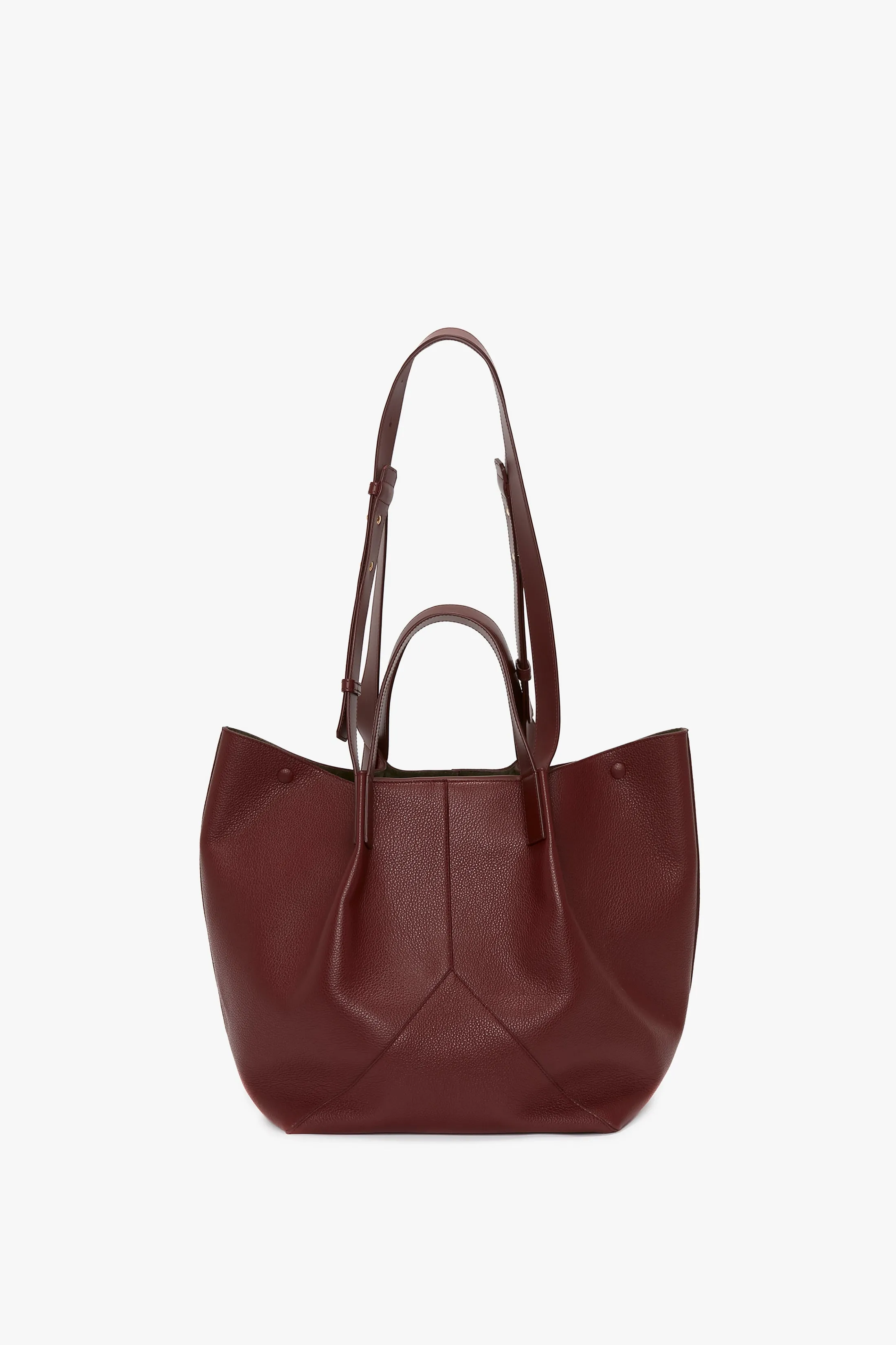 W11 Medium Tote Bag In Burgundy Leather