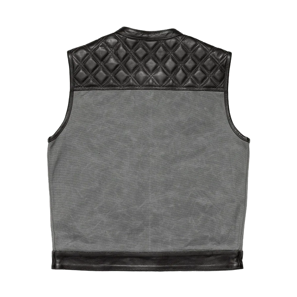 Waxed Hunt Club - Men's Motorcycle Vest (Limited Edition) Grey