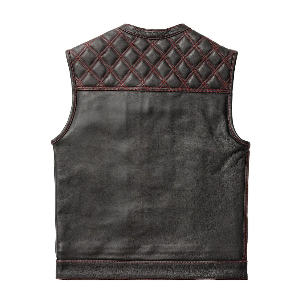 Whaler Red - Men's Club Style Leather Vest (Limited Edition)