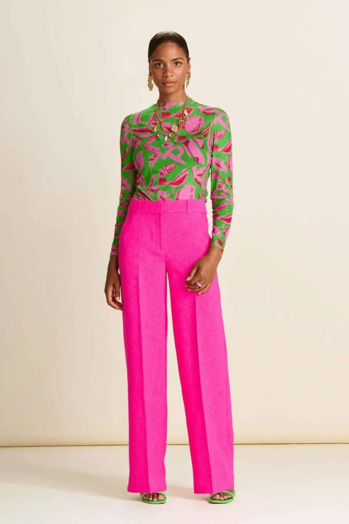 WIDE LEG PANTS PINK GLOW