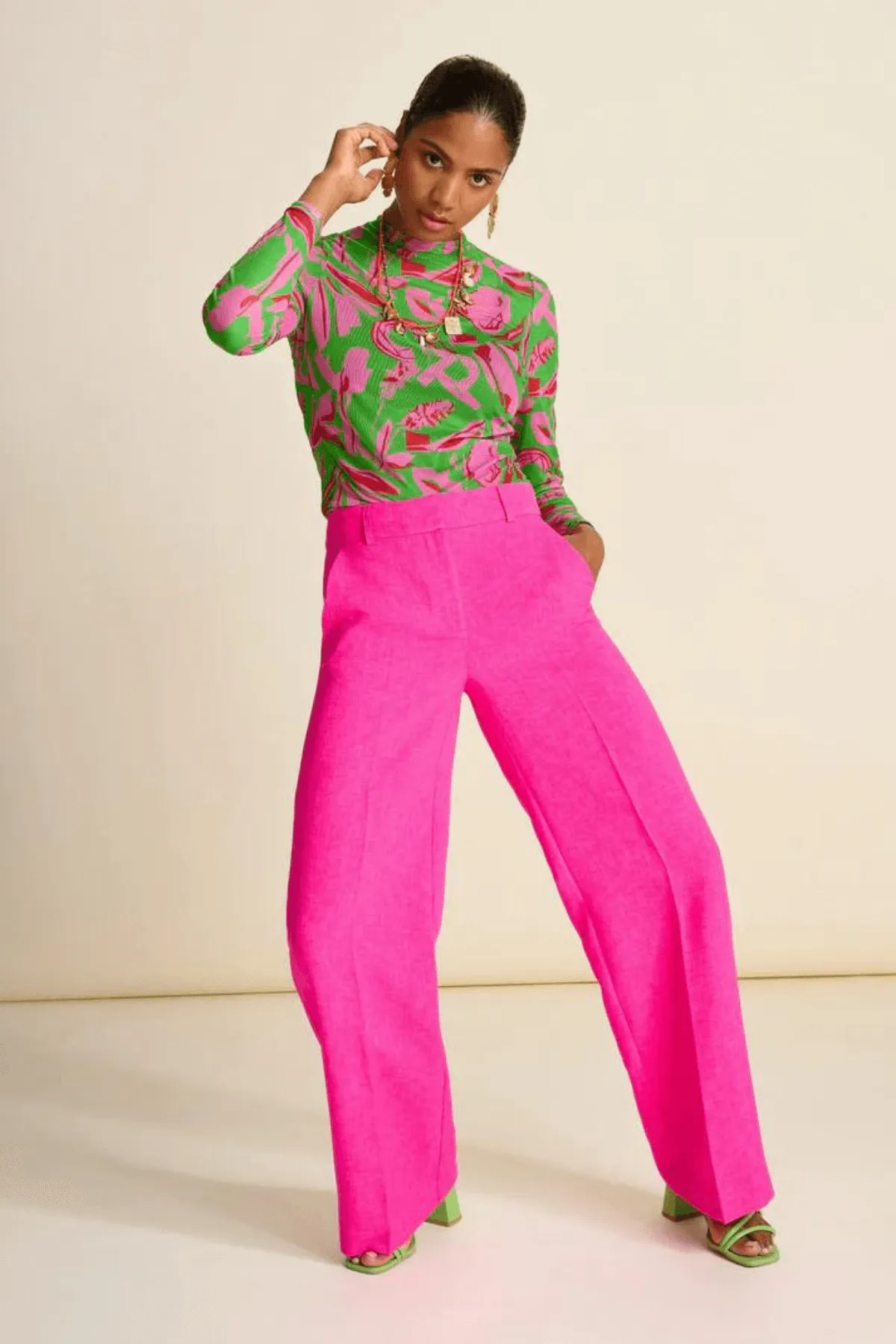 WIDE LEG PANTS PINK GLOW