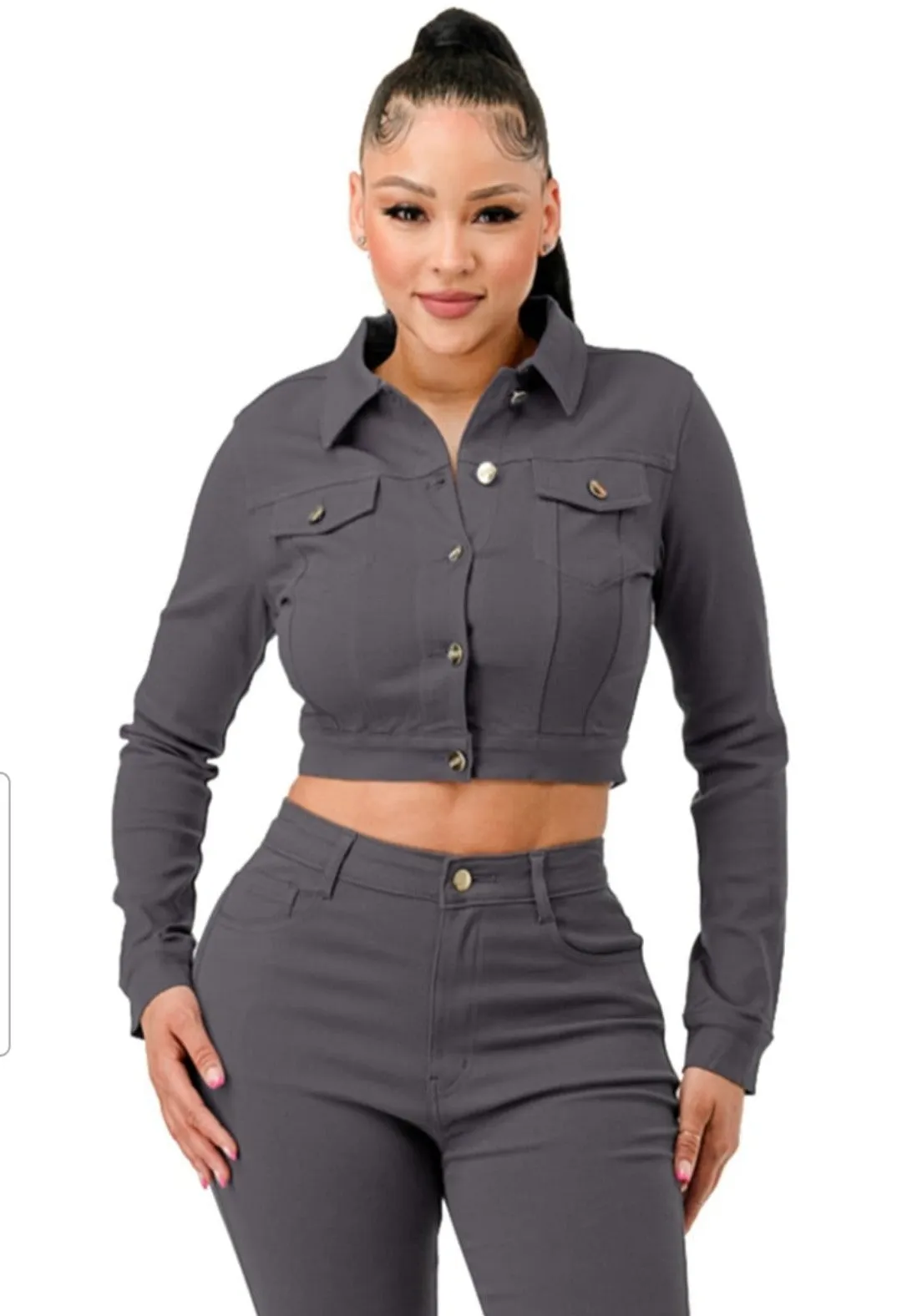 Women's Super stretchy cropped jacket