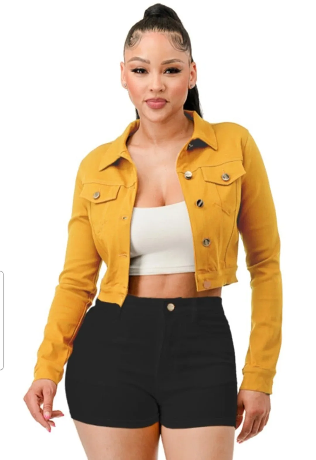 Women's Super stretchy cropped jacket