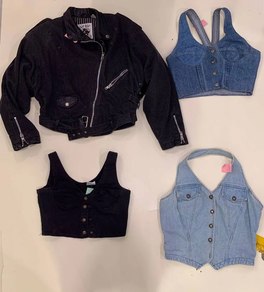 Y2K Denim Jacket & Waistcoat (f-596)