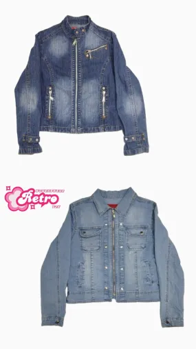 Y2K Unique Denim Zipper Jacket 11 Pcs