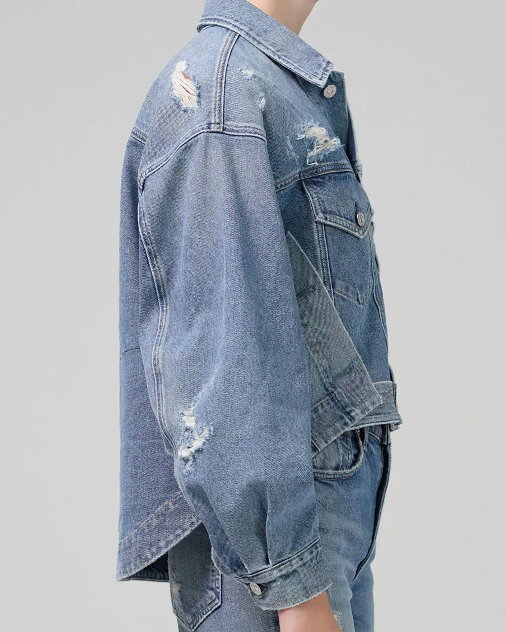 Yael Reworked Denim Jacket in Dove