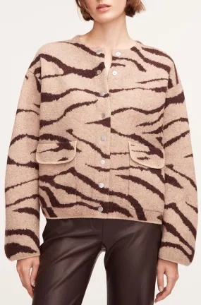 Zebra Jacquard Cropped Jacket