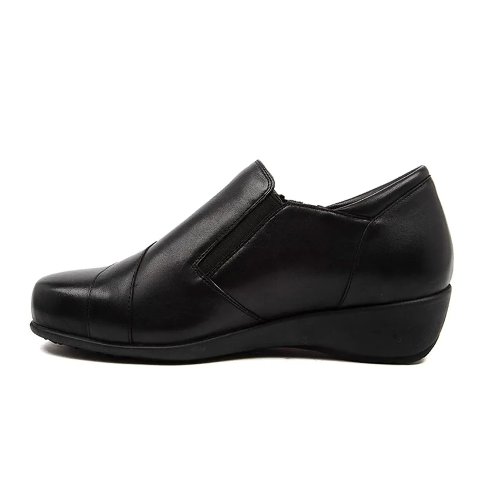 Ziera Sage Extra Wide Slip On (Women) - Black Leather